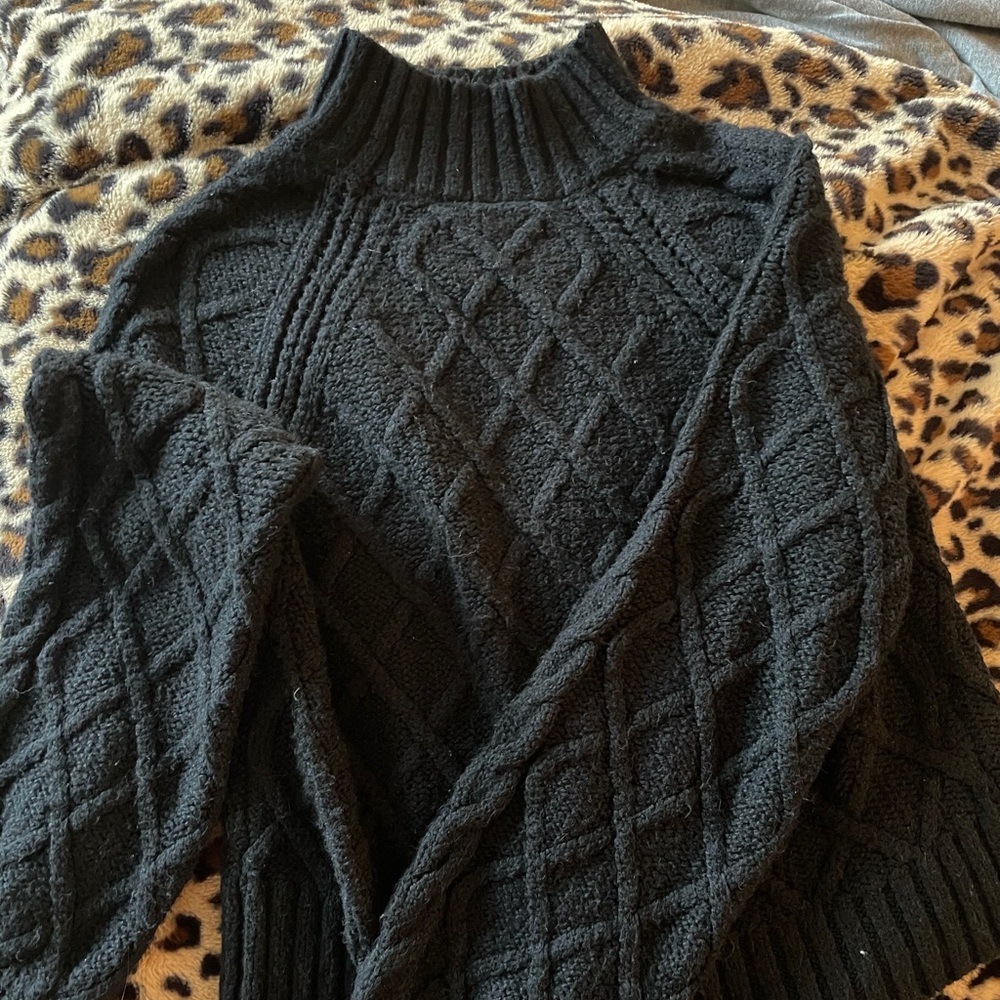 AE Black Mock Neck Sweater
